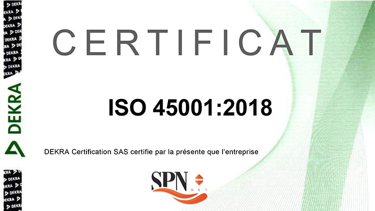 Certificat ISO45001